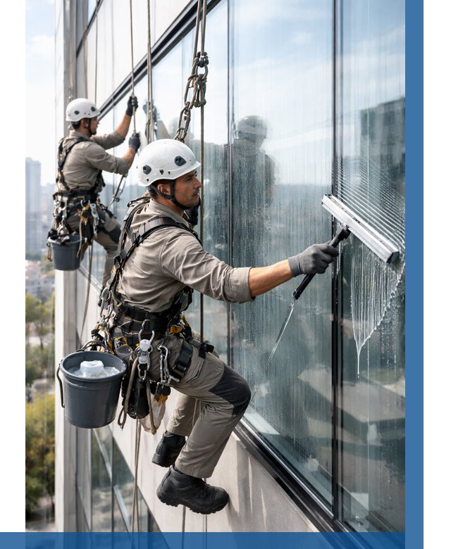 Мойка окон альпинистами в Чернушке от 4570 р. | ВЫСОТНИК-Чрш