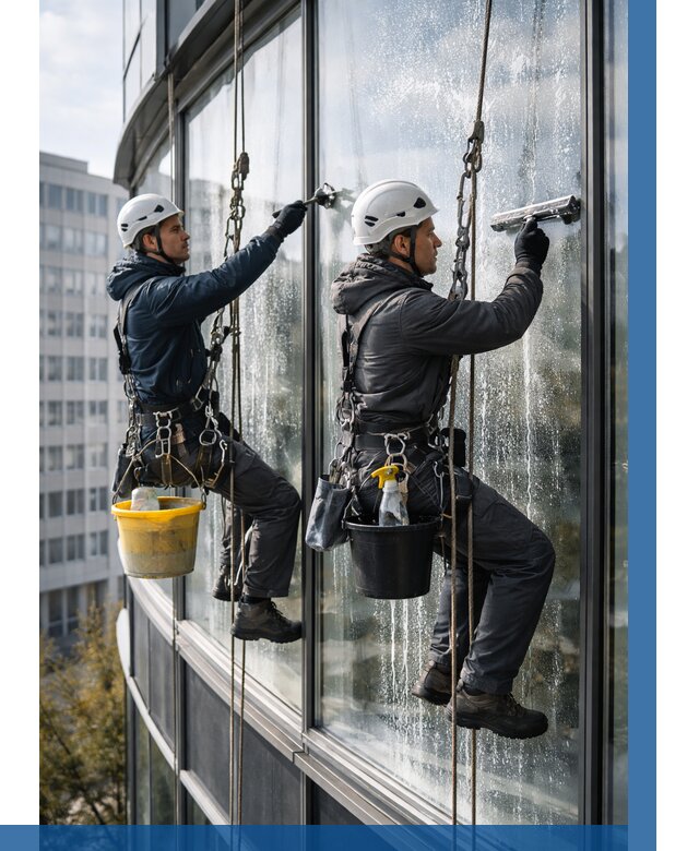 Мойка панорамных окон в Чернушке от 355 р. заказать у ВЫСОТНИК-Чрш