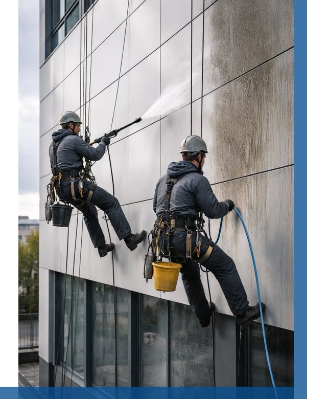 Мойка фасада из композита в Чернушке по цене от 305 р. | ВЫСОТНИК-Чрш