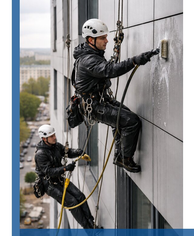 Профессиональная мойка фасада из композита в Чернушке
