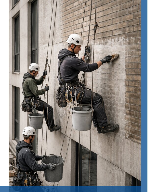 Удаление высолов с фасада в Чернушке от 254 р. | ВЫСОТНИК-Чрш