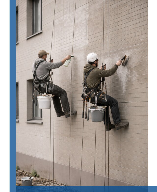 Удаление высолов с фасада зданий в Чернушке без повреждений и следов