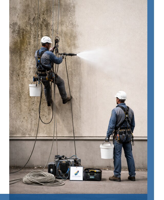 Очистка фасада от плесени в Чернушке от 305 р. | ВЫСОТНИК-Чрш