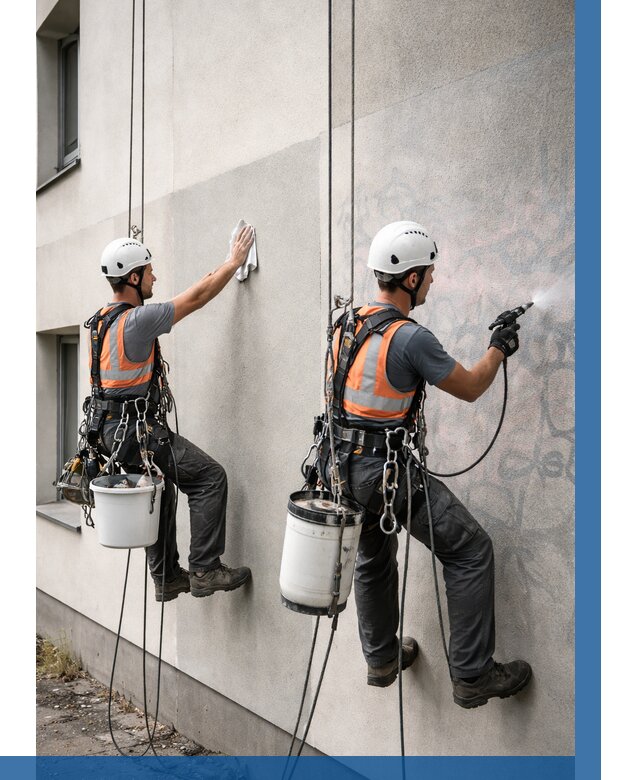 Антиграффити покрытие фасада в Чернушке от 609 р. | ВЫСОТНИК-Чрш