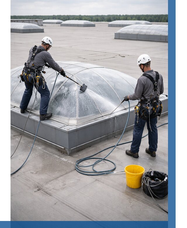 Мойка зенитных фонарей в Чернушке, заказать от 4570 р. | ВЫСОТНИК-Чрш