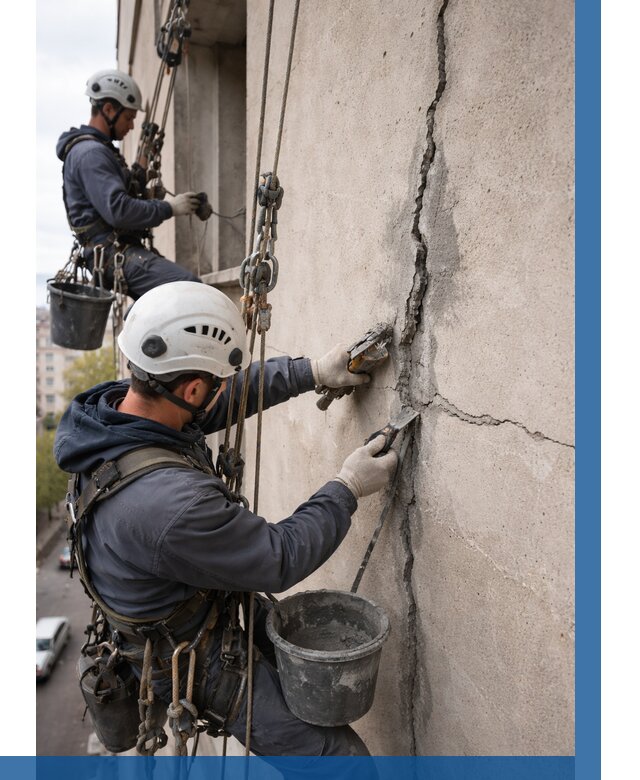 Заделка трещин на фасаде в Чернушке от 914 р. | ВЫСОТНИК-Чрш