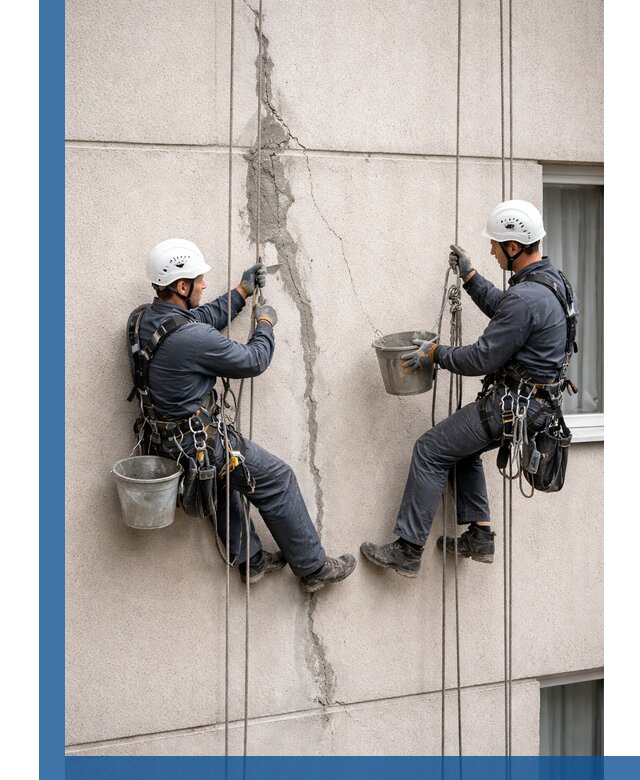 Заделка трещин на фасаде в Чернушке с гарантийным ремонтом