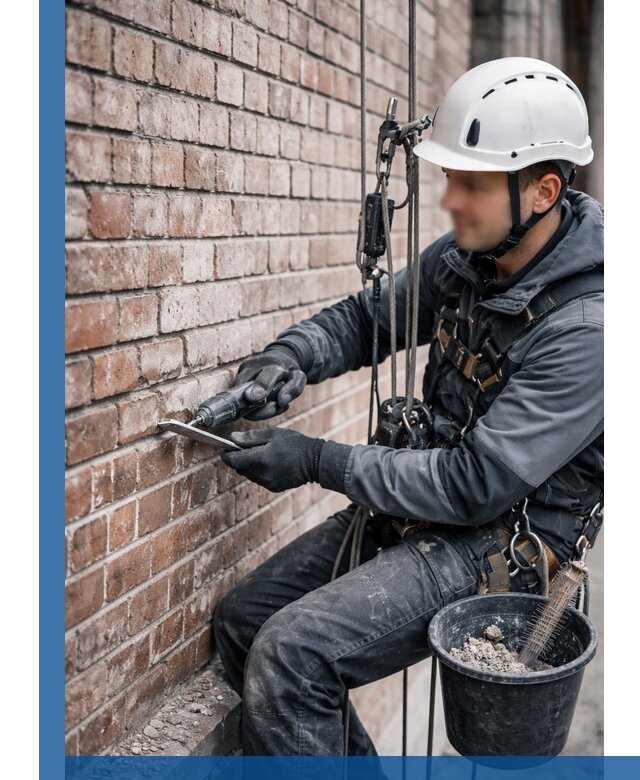 Расшивка кирпичных швов фасадов и стен, ремонт в Чернушке