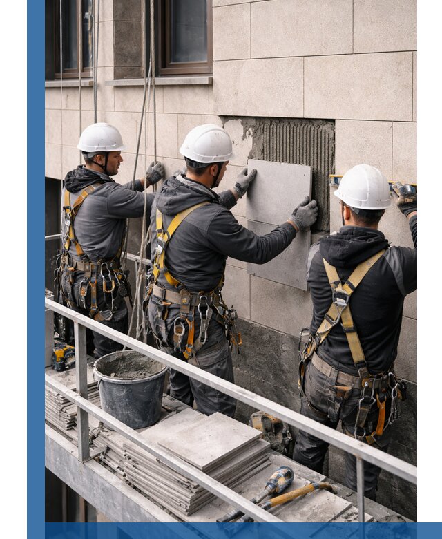 Ремонт облицовки фасада плиткой в Чернушке с гарантией