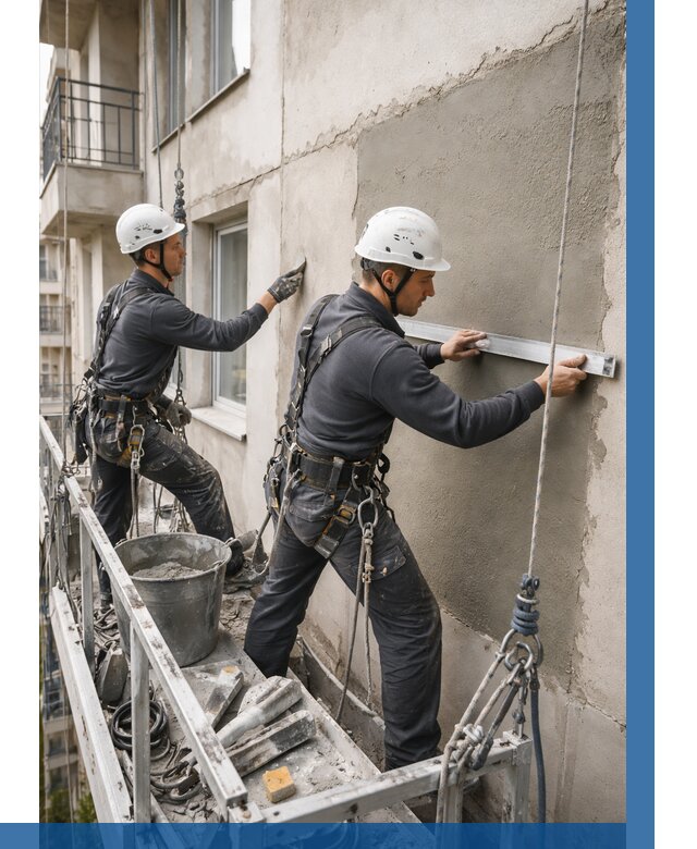 Штукатурка фасада на высоте в Чернушке от 914 р. | ВЫСОТНИК-Чрш