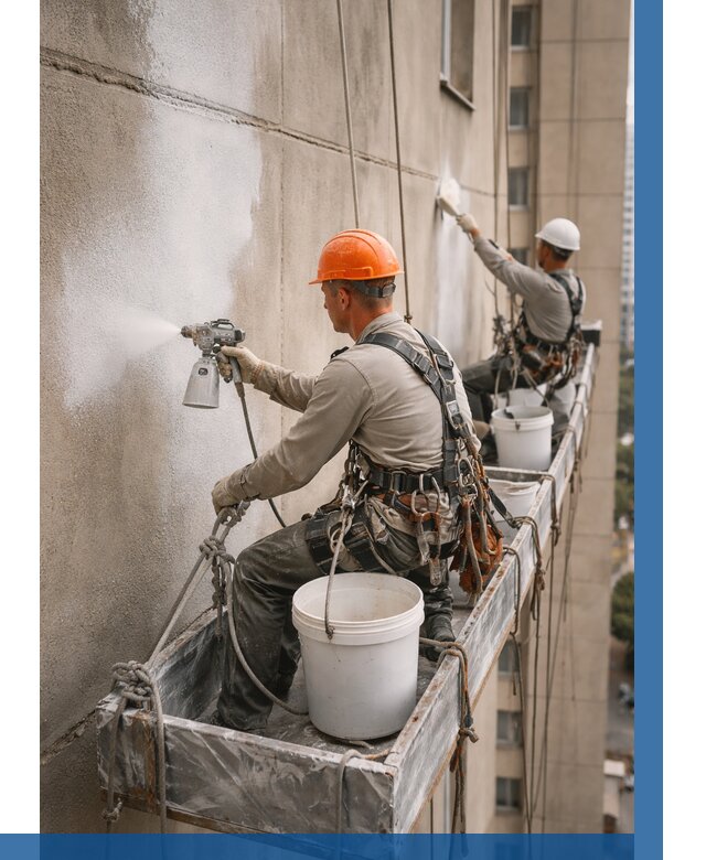 Грунтовка фасада на высоте в Чернушке от 122 р. | ВЫСОТНИК-Чрш