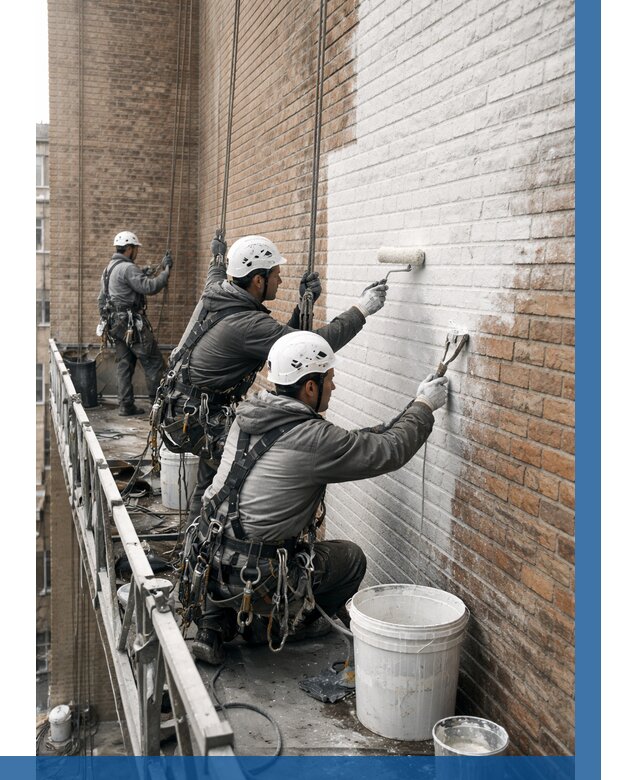 Покраска кирпичного фасада в Чернушке от 355 р. | ВЫСОТНИК-Чрш