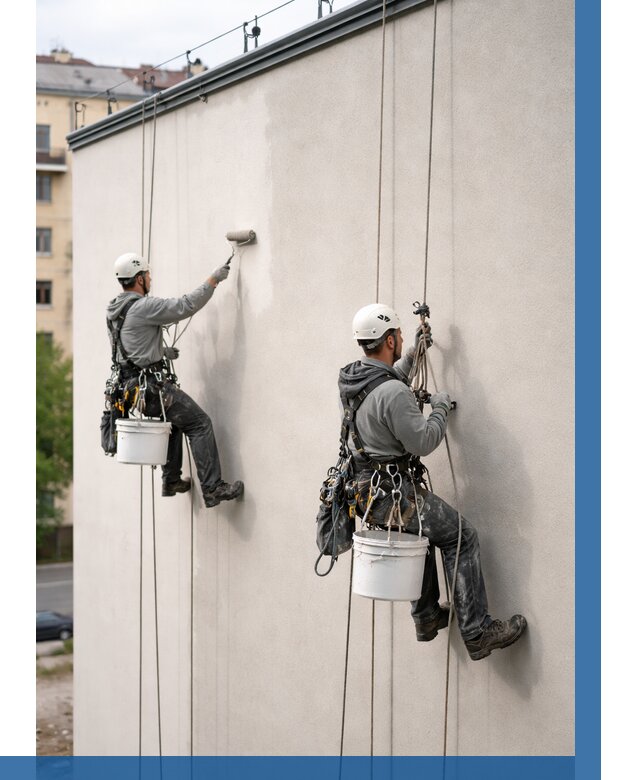 Покраска оштукатуренного фасада в Чернушке от 325 р. | ВЫСОТНИК-Чрш