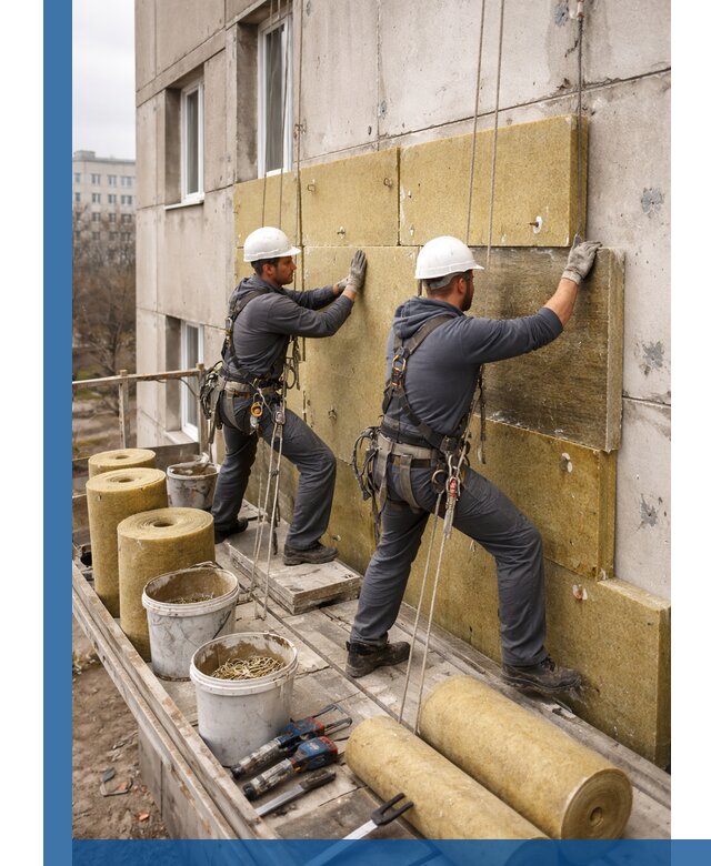 Утепление фасада минватой в Чернушке под ключ с гарантией