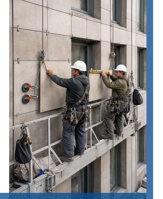 Монтаж керамогранита на фасад в Чернушке от 2539 р. | ВЫСОТНИК-Чрш