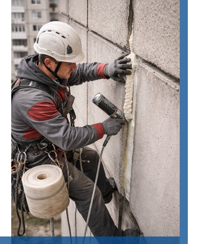 Утепление межпанельных швов в Чернушке от 711 р. | ВЫСОТНИК-Чрш