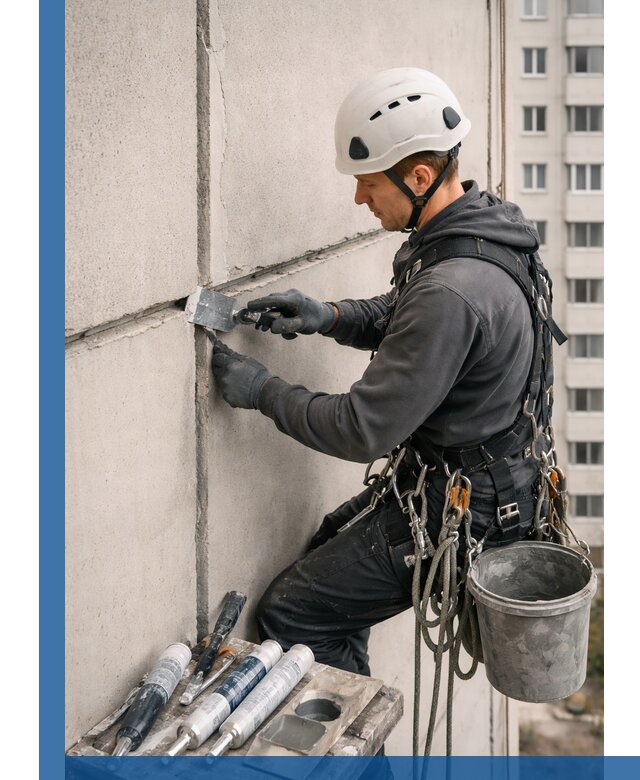 Ремонт межпанельных швов в Чернушке герметизация и восстановление