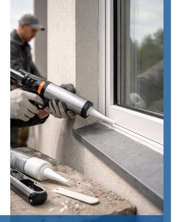 Герметизация монтажных швов окон в Чернушке от 660 р. | ВЫСОТНИК-Чрш