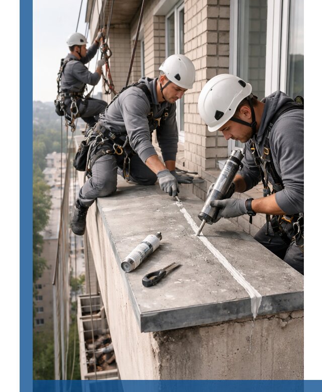 Герметизация балконного козырька в Чернушке профессионально