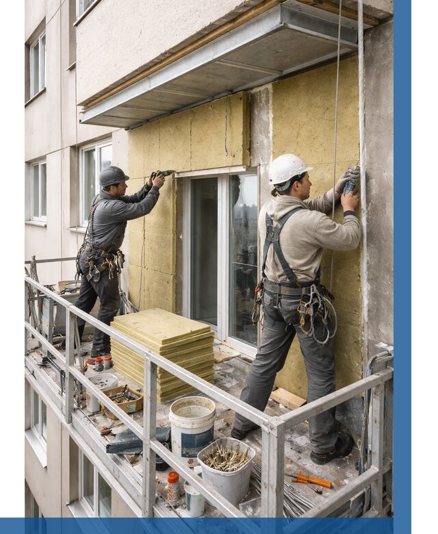 Утепление балкона снаружи в Чернушке от 1625 р. под ключ ВЫСОТНИК-Чрш