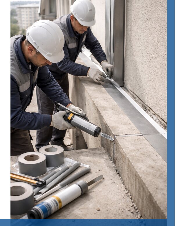 Герметизация примыкания балкона в Чернушке от 4570 р. | ВЫСОТНИК-Чрш