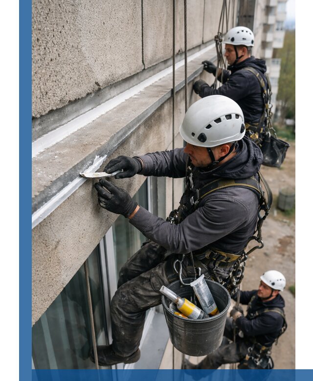 Герметизация примыкания балкона в Чернушке под ключ с гарантией