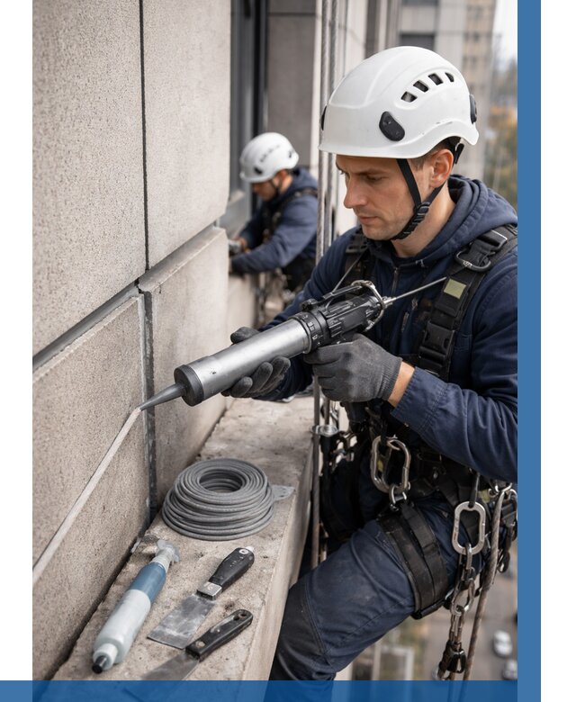 Герметизация деформационных швов фасада в Чернушке от 711 | ВЫСОТНИК-Чрш