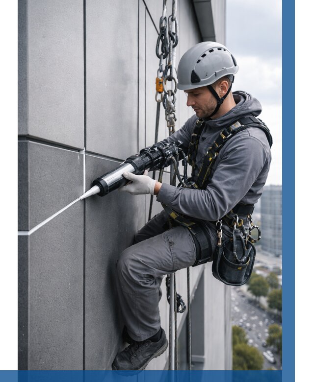 Герметизация стыков фасадных панелей в Чернушке от 6601 р.| ВЫСОТНИК-Чрш