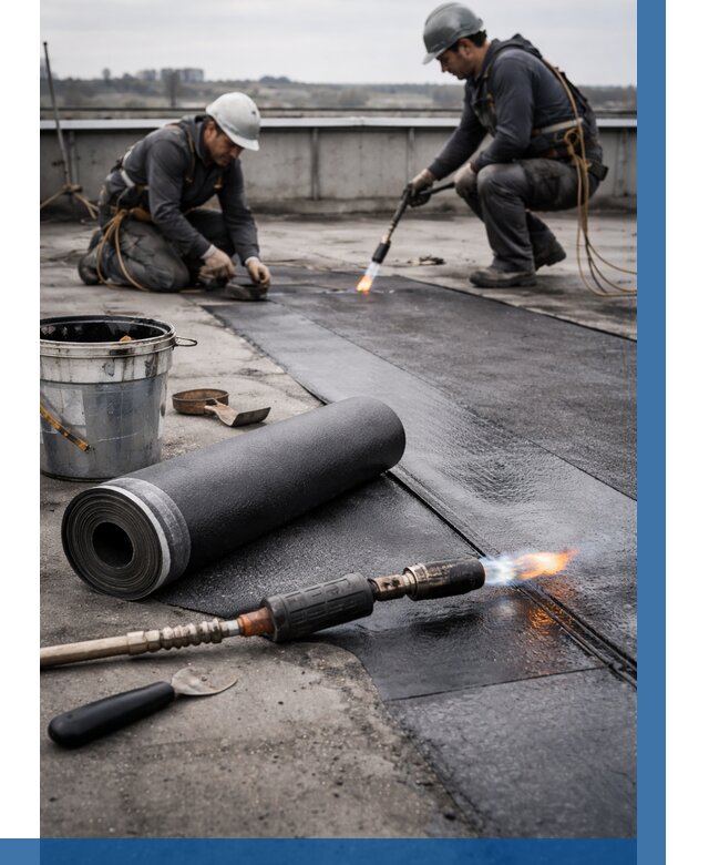 Ремонт рулонной кровли в Чернушке от 660 р. | ВЫСОТНИК-Чрш