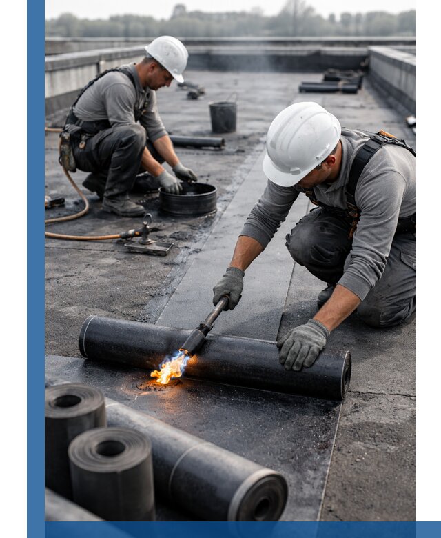 Ремонт рулонной кровли в Чернушке герметизация и восстановление