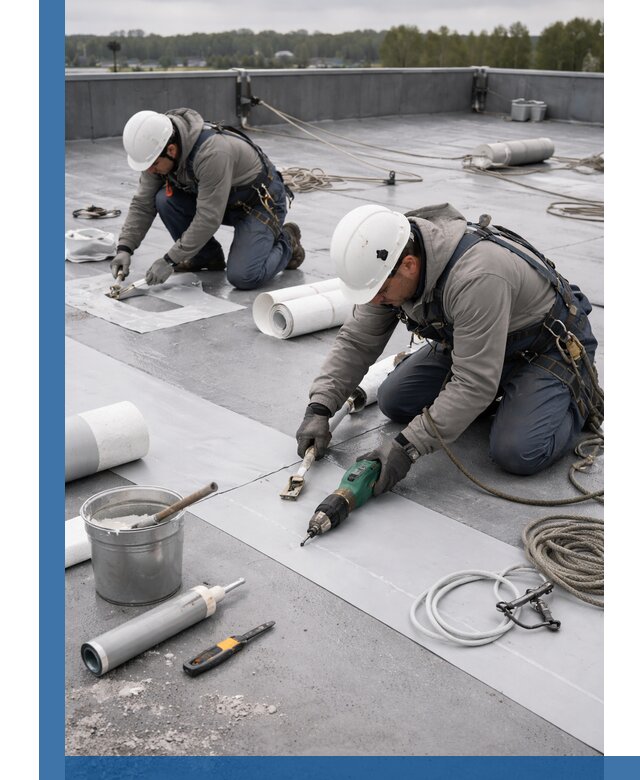 Ремонт мембранной кровли в Чернушке качественно и с гарантией