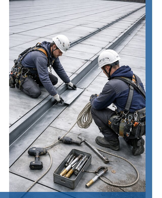 Ремонт фальцевой кровли в Чернушке от 711 р. | ВЫСОТНИК-Чрш