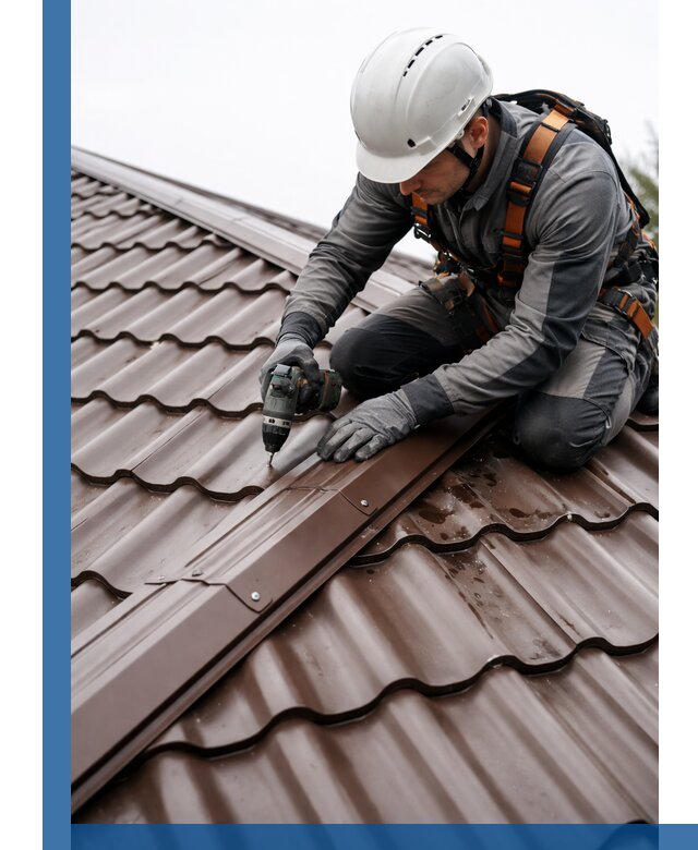 Ремонт металлочерепицы на крыше в Чернушке профессионально