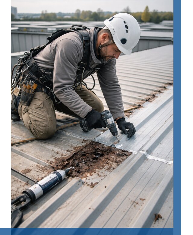 Ремонт профнастила на кровле в Чернушке от 711 р. | ВЫСОТНИК-Чрш