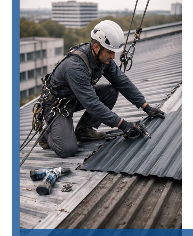 Ремонт профнастила на кровле в Чернушке, работы под ключ