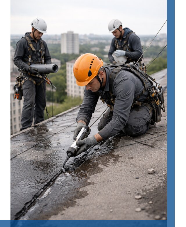 Устранение протечек кровли в Чернушке от 12187 р. | ВЫСОТНИК-Чрш