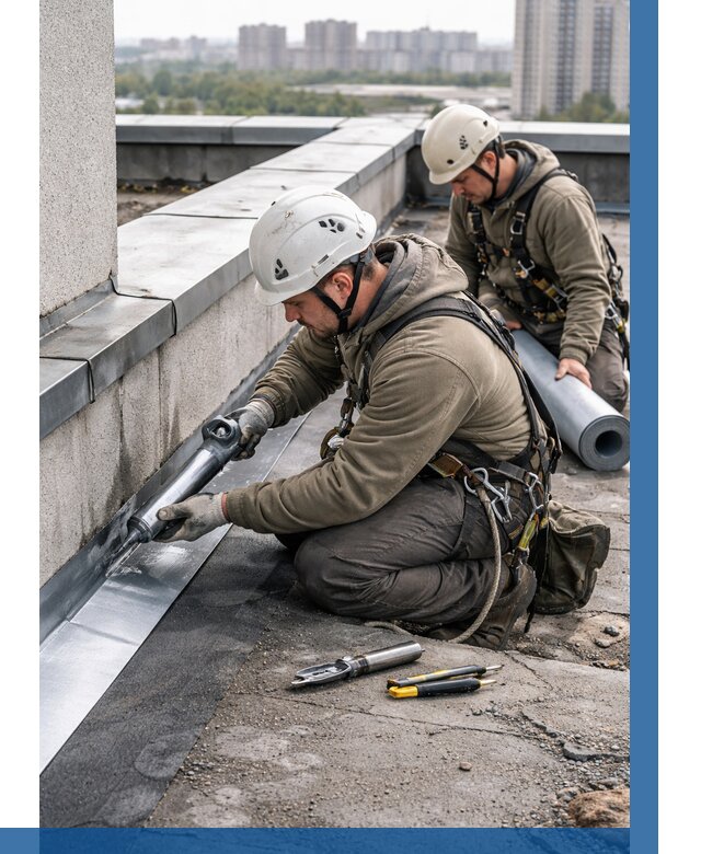 Ремонт кровельных примыканий в Чернушке от 1219 р. | ВЫСОТНИК-Чрш