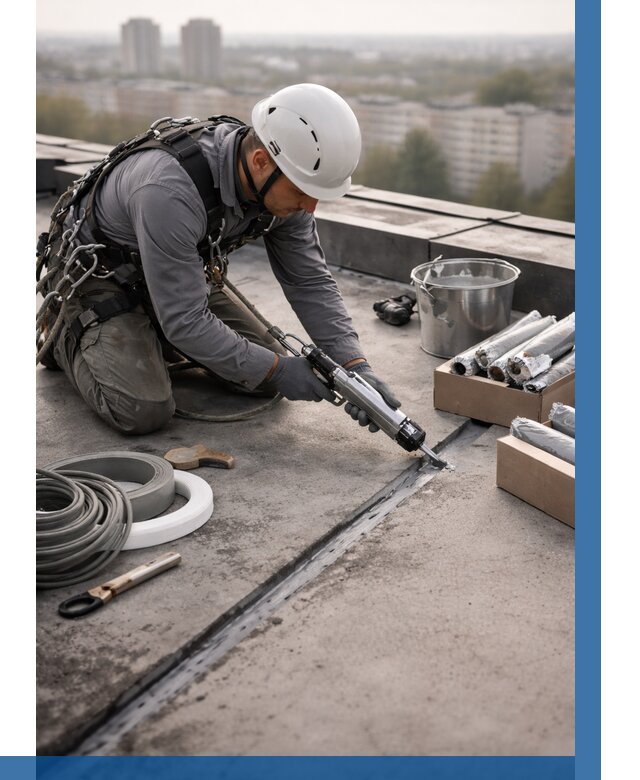 Герметизация швов кровли в Чернушке от 457 р./м2 | ВЫСОТНИК-Чрш