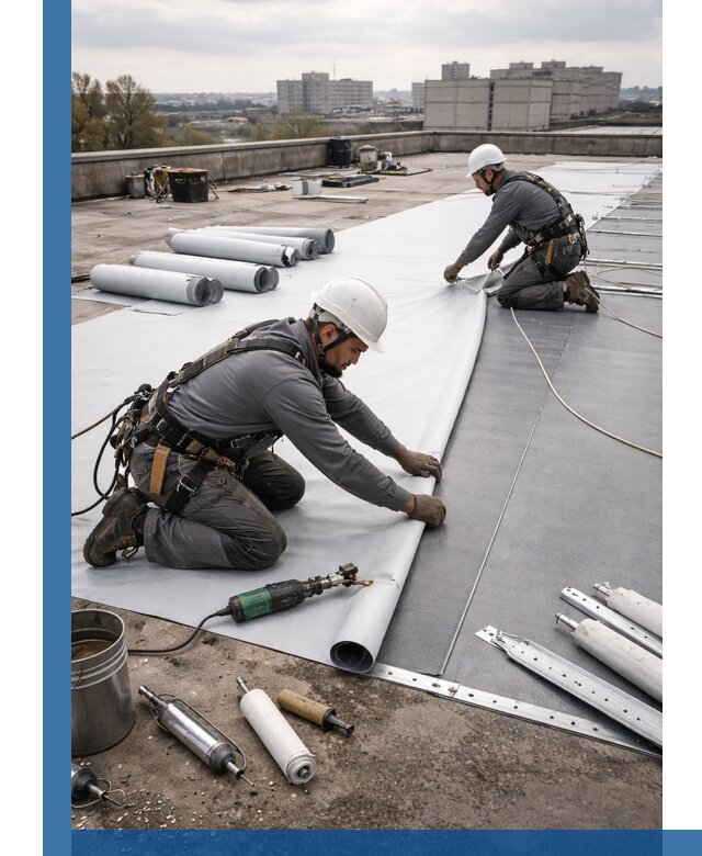 Монтаж мембранной кровли в Чернушке для промышленных зданий