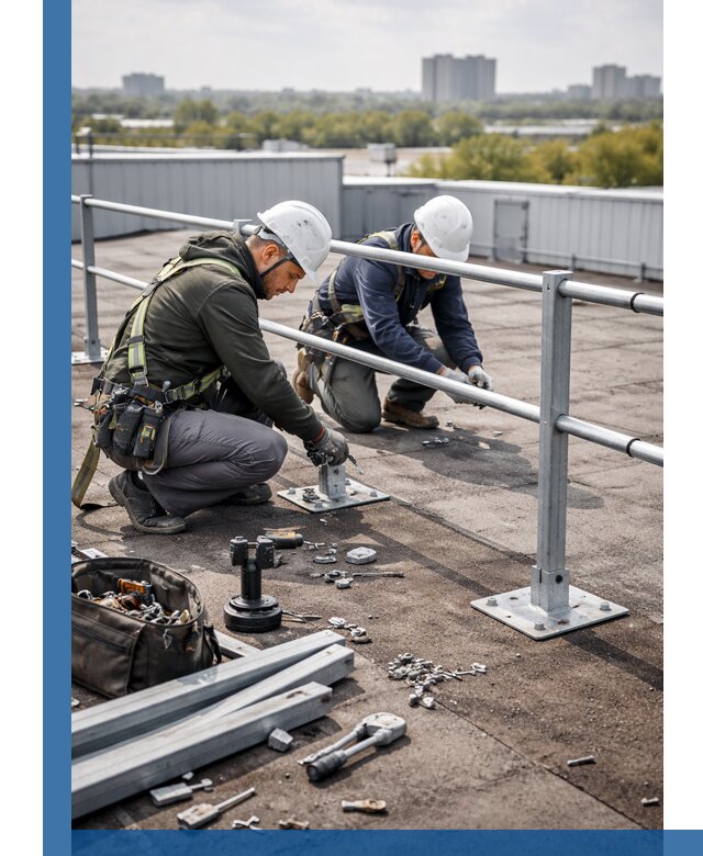 Монтаж кровельного ограждения в Чернушке под ключ с гарантией