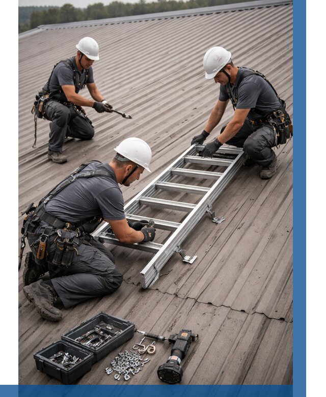 Монтаж кровельной лестницы в Чернушке от 4570 р. | ВЫСОТНИК-Чрш