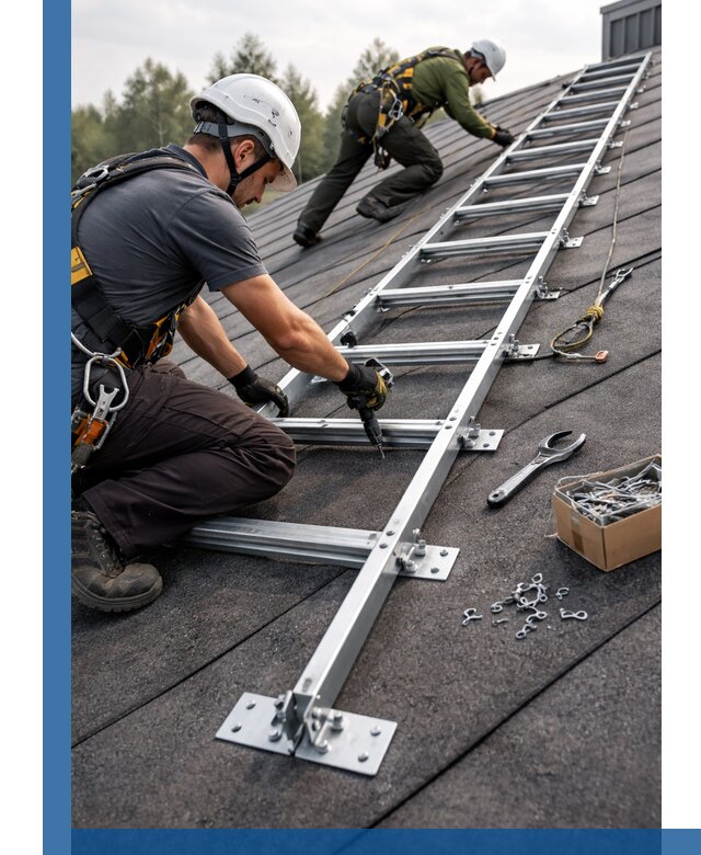 Профессиональный монтаж кровельной лестницы в Чернушке под ключ