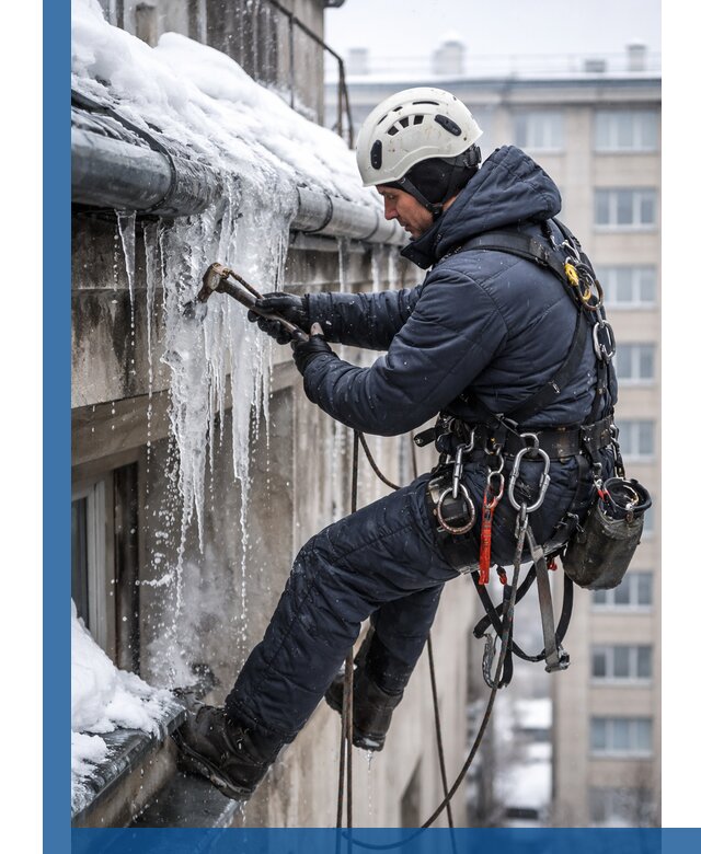 Удаление наледи и чистка водостоков в Чернушке оперативно и безопасно