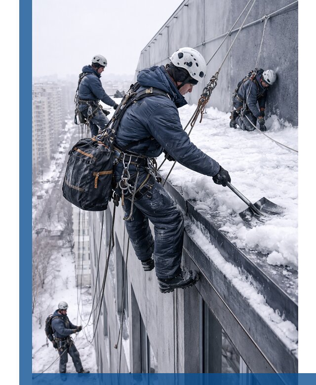 Абонентское обслуживание кровли зимой в Чернушке регулярный уход