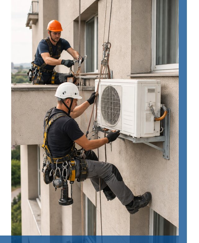 Монтаж внешнего блока кондиционера в Чернушке от 6601 р. | ВЫСОТНИК-Чрш