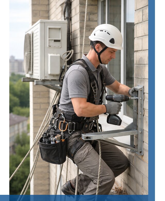 Установка кронштейнов кондиционера в Чернушке от 3555 р. | ВЫСОТНИК-Чрш