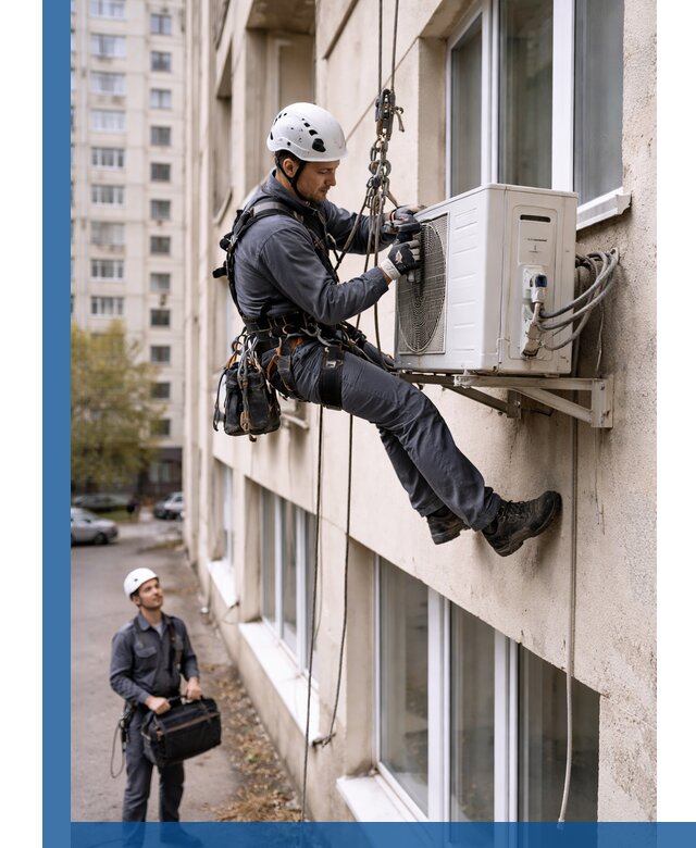 Демонтаж внешнего блока кондиционера в Чернушке профессионально