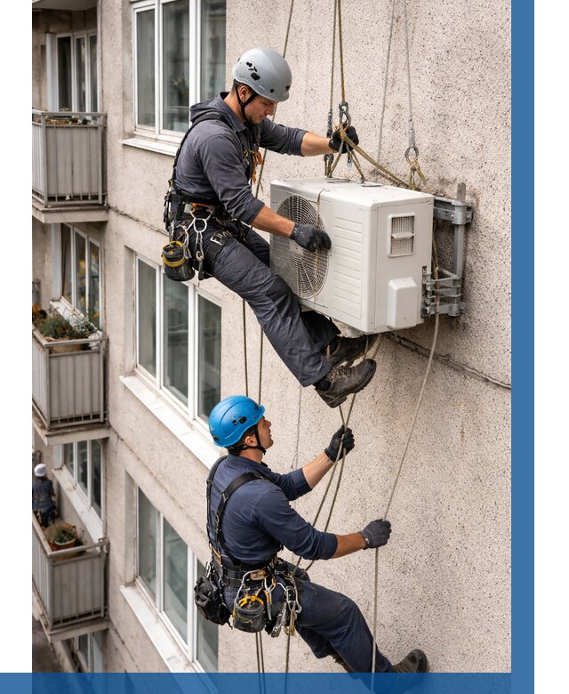 Перенос внешнего блока кондиционера в Чернушке от 9140 р.| ВЫСОТНИК-Чрш