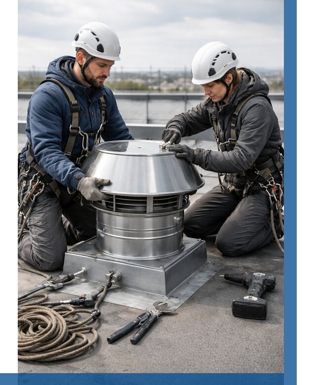 Установка дефлекторов на кровле в Чернушке от 4570 р. | ВЫСОТНИК-Чрш