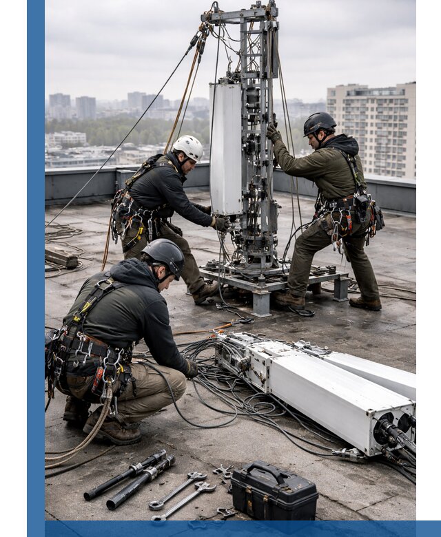 Демонтаж антенн на крыше зданий в Чернушке с гарантией